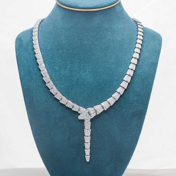 B0069-Paston Custom High Quality Moissanite Snake Necklace
