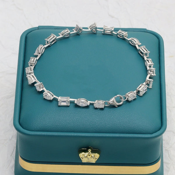 B003- Moissanite Fancy Shape Bracelet