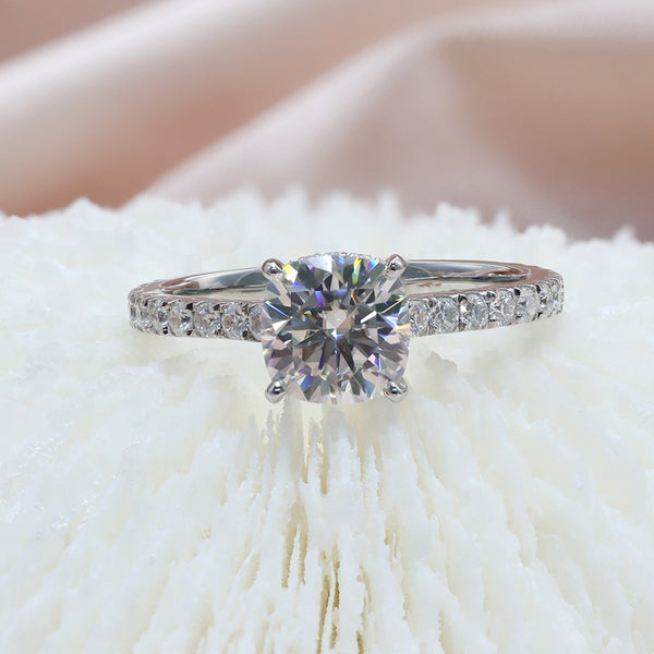 R00145-2CT Cushion Moissanite Ring