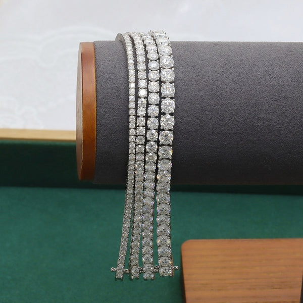 TB03-4mm White Moissanite Tennis Bracelet