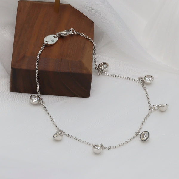 B001- 5mm  Moissanite Bracelet&Anklet