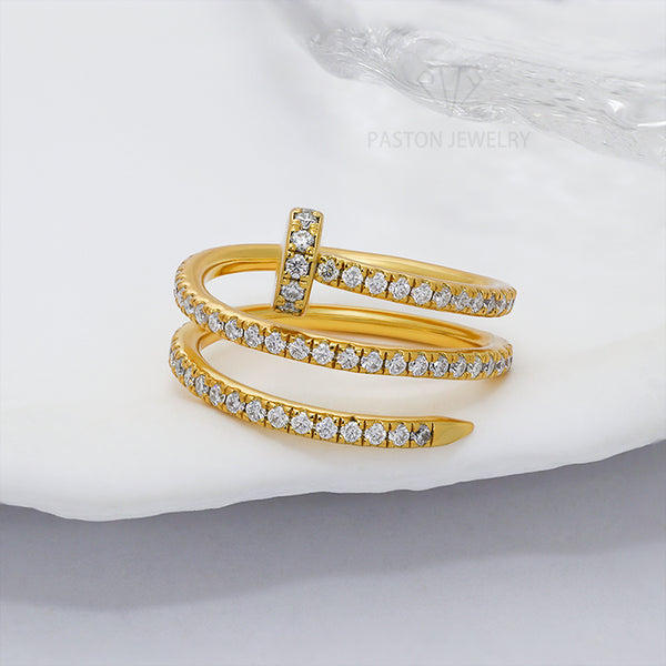 R00565-Paston Custom DEF Round Moissanite Ring Band