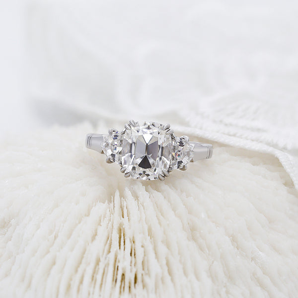 R00536-Paston Custom 4ct 8x9.5mm Elongated Cushion OMC Cut Moissanite Ring