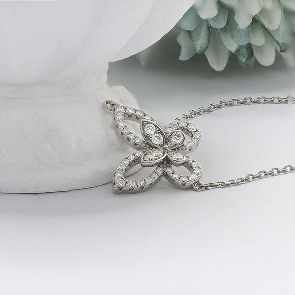 TK06- Silver Moissanite Butterfly Bracelet