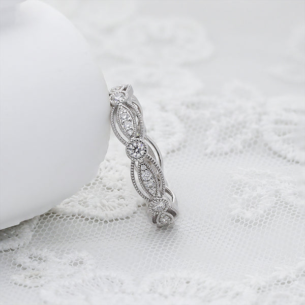 R00494-Paston Custom DEF Round Moissanite Ring Band