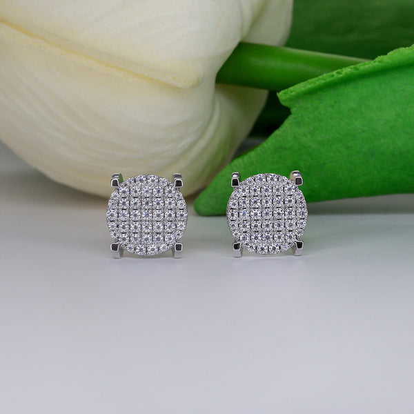 Full Melee Stones Moissanite Earrings Women