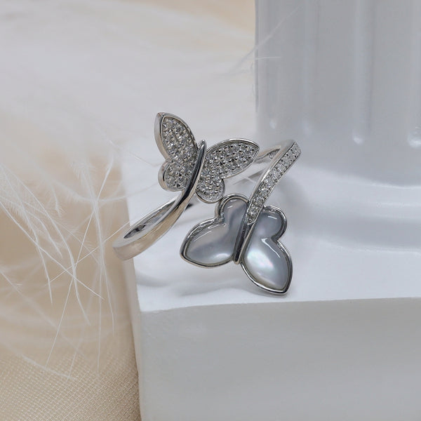 R00144-Butterfly Moissanite Ring Band