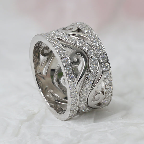 R0071-Width Round Moissanite Ring Band