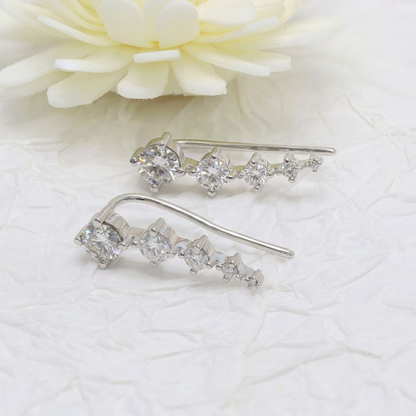 Paston Jewelry Moissanite Earrings {stone size from 5mm-4mm-3mm-2mm-1mm }