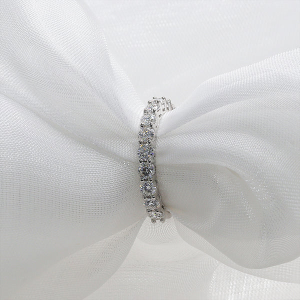 R00375-3.5mm Round Moissanite Ring Band