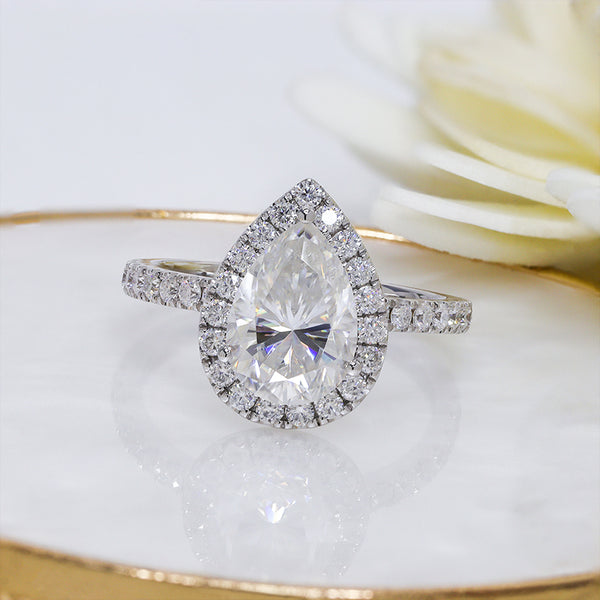 R00548-Paston Custom 7x10mm 2ct Pear Moissanite Ring