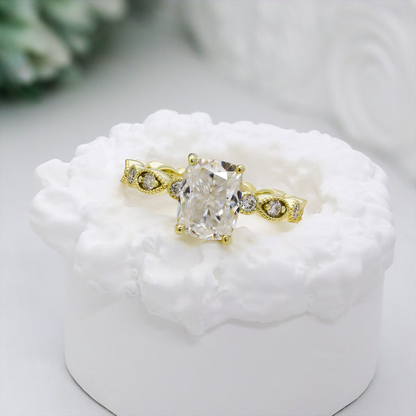 R00535-Paston Custom 3ct 7x9mm Elongated Cushion Moissanite Ring