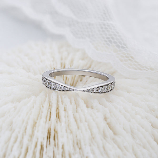 R00492-Paston Custom DEF VVS Round Moissanite Ring Band