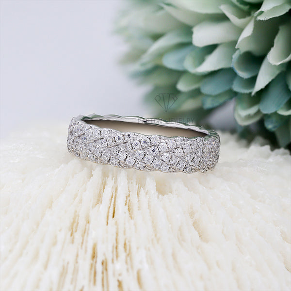 R00633-Paston Custom Moissanite Ring Band 5mm Width Band