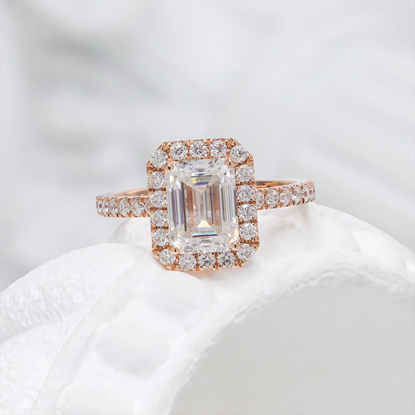 R00602-Paston Custom 2ct 6x8mm Emerald Cut Moissanite Ring