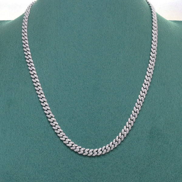 CN03-6MM Width Moissanite Cuban Chain