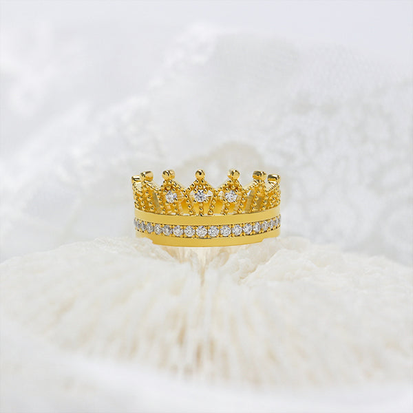 R00491-Paston Custom Crown Moissanite Ring Band